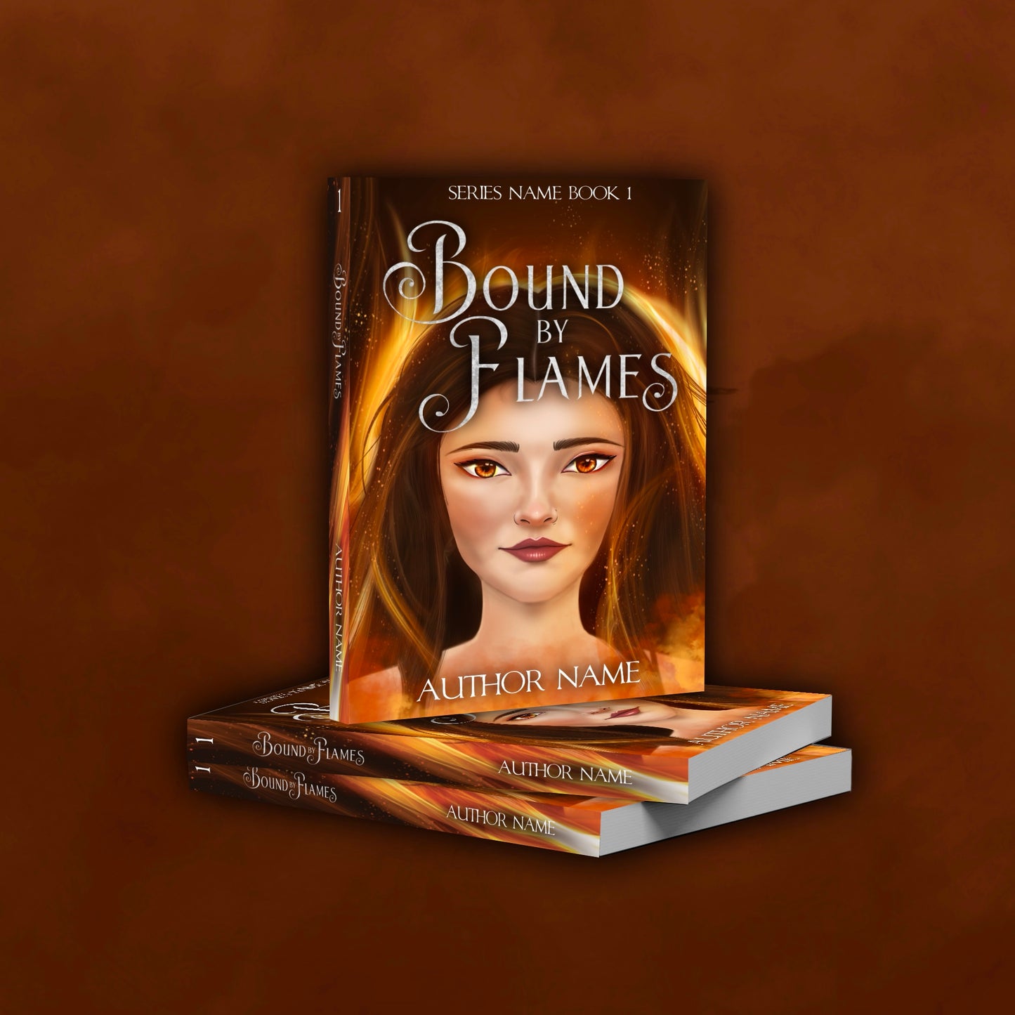 Premade Fantasy Cover | Flames and Fire Girl | Custom eBook Cover Design