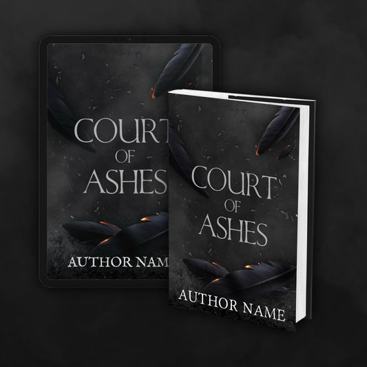 Premade Ash and Crow/Raven Feather Cover | Custom eBook Cover Design