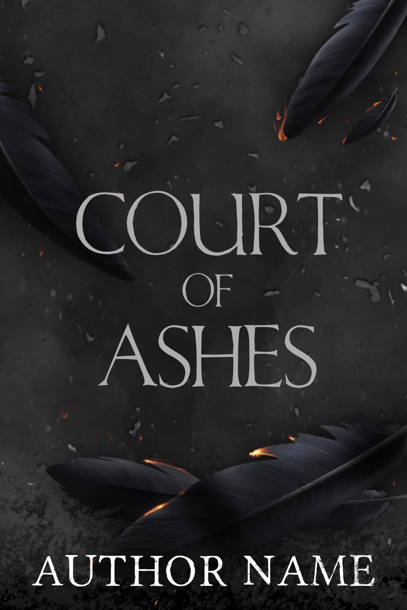 Premade Ash and Crow/Raven Feather Cover | Custom eBook Cover Design