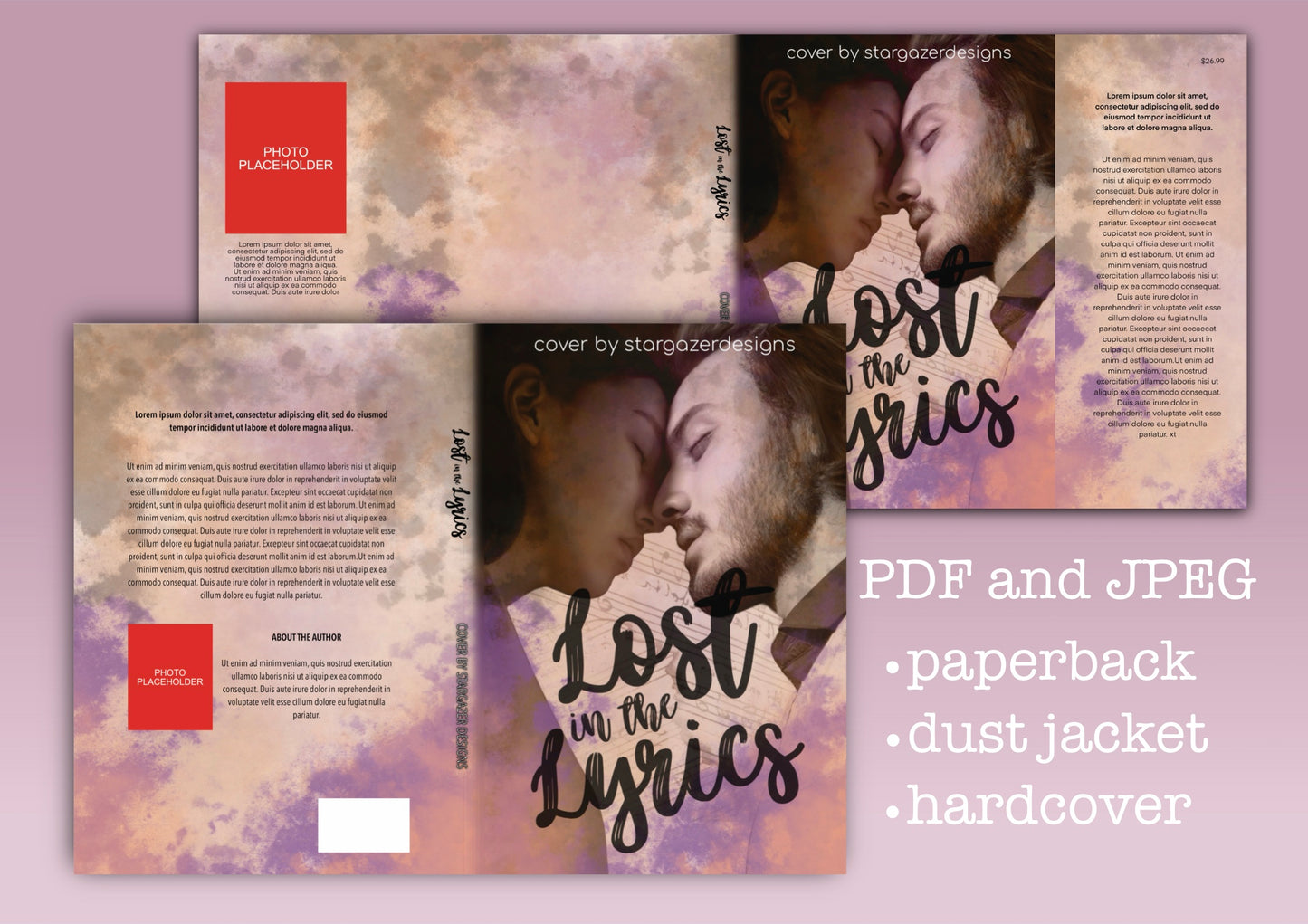 Premade Music Romance Cover | Custom eBook Cover Design